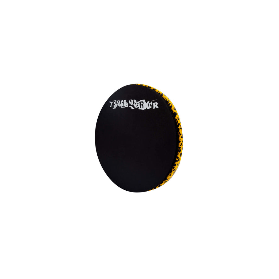 Slight side profile of the 6 Inch Travis Barker Signature Practice Pad