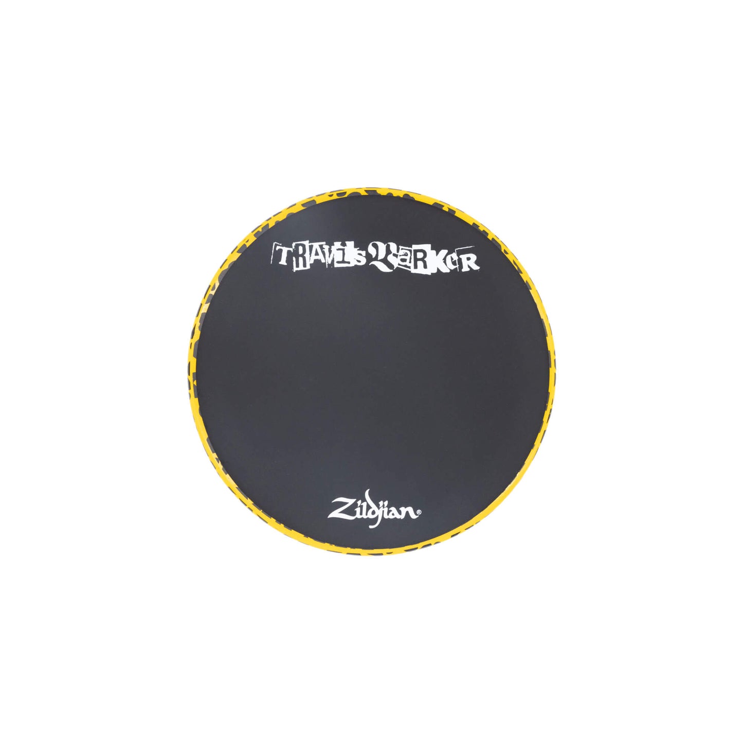 Back Side of 12 Inch Travis Barker Signature Practice Pad 