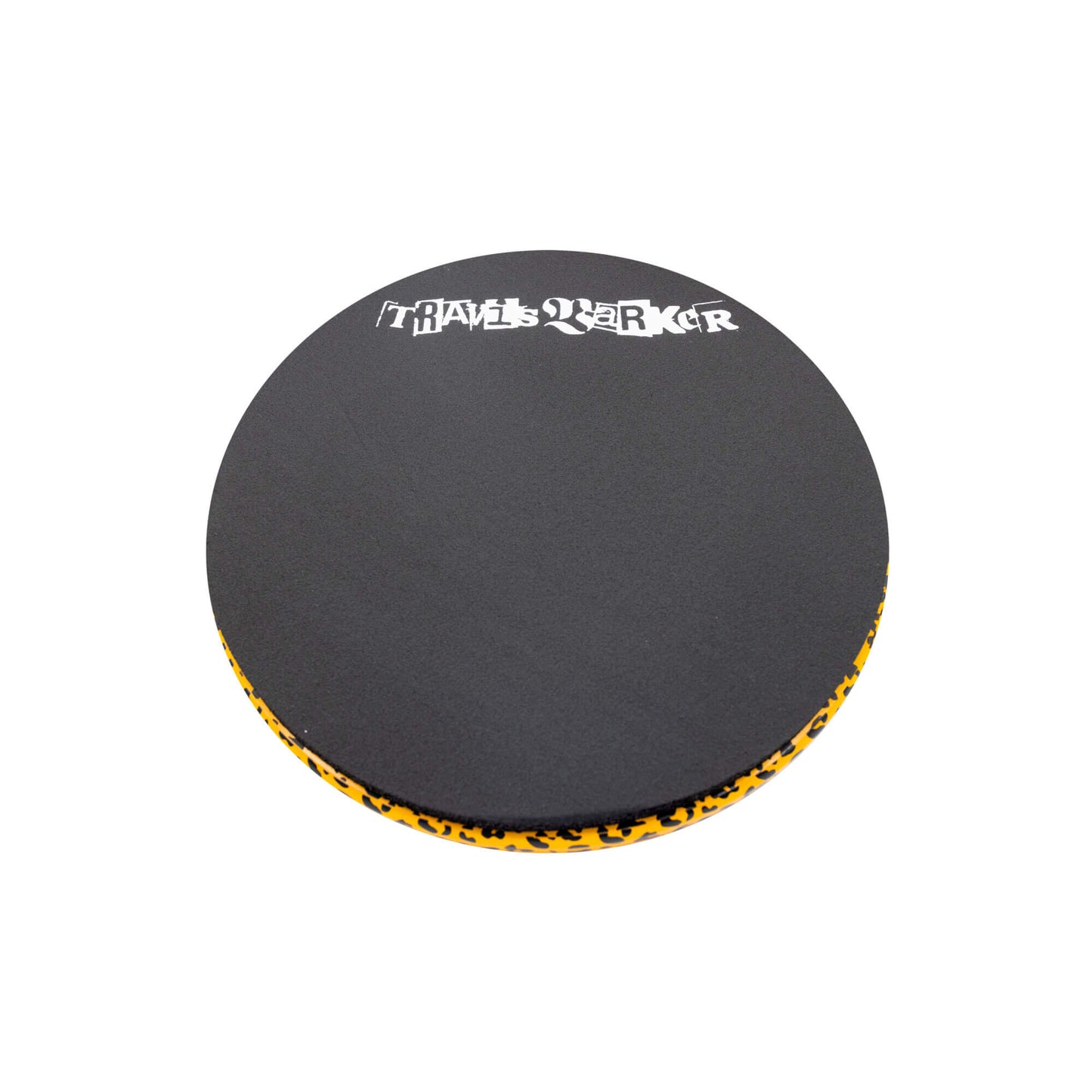 12 Inch Travis Barker Signature Practice Pad from a slight angle