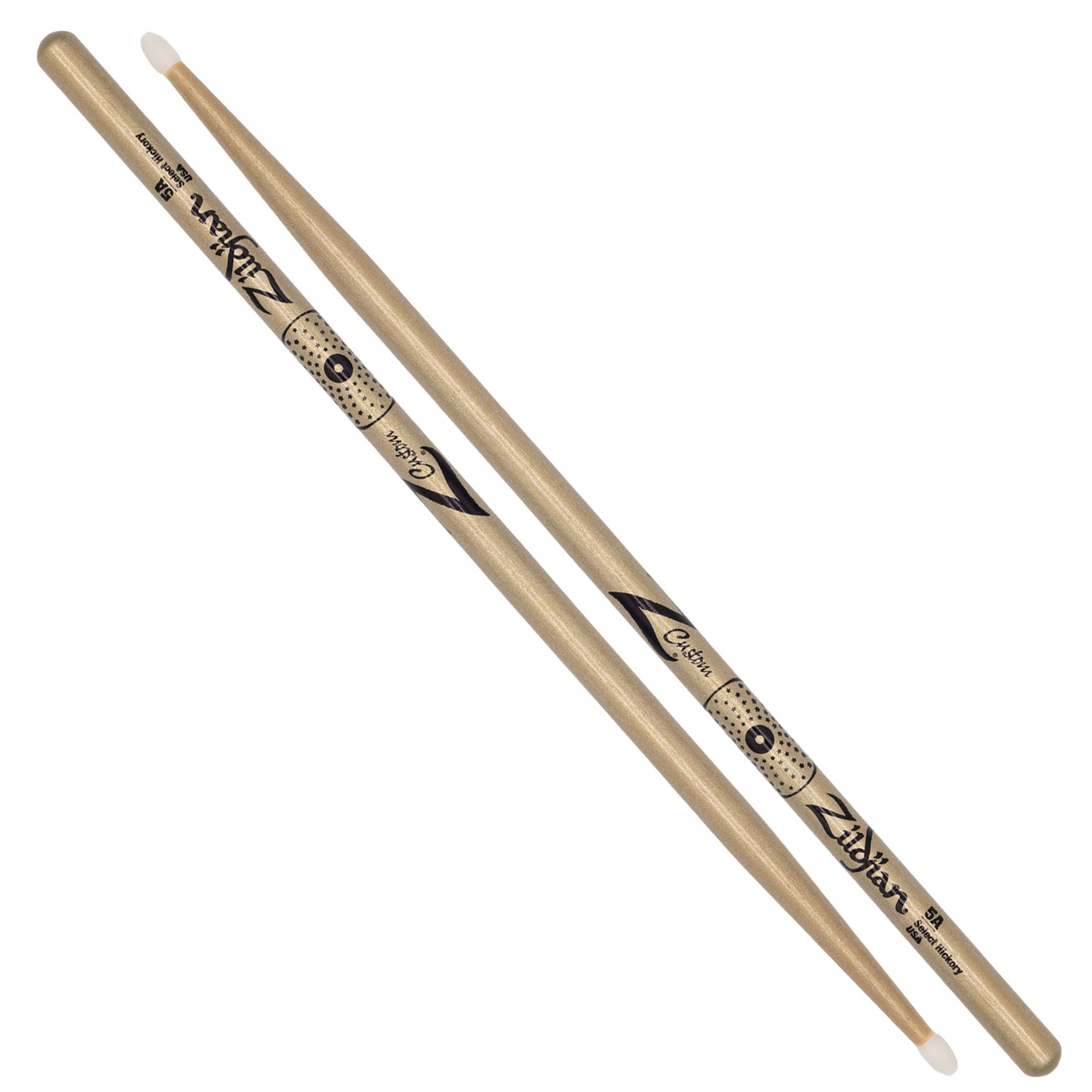 Z Custom LE Drumstick Collection 5A Gold Chroma, Nylon Tip