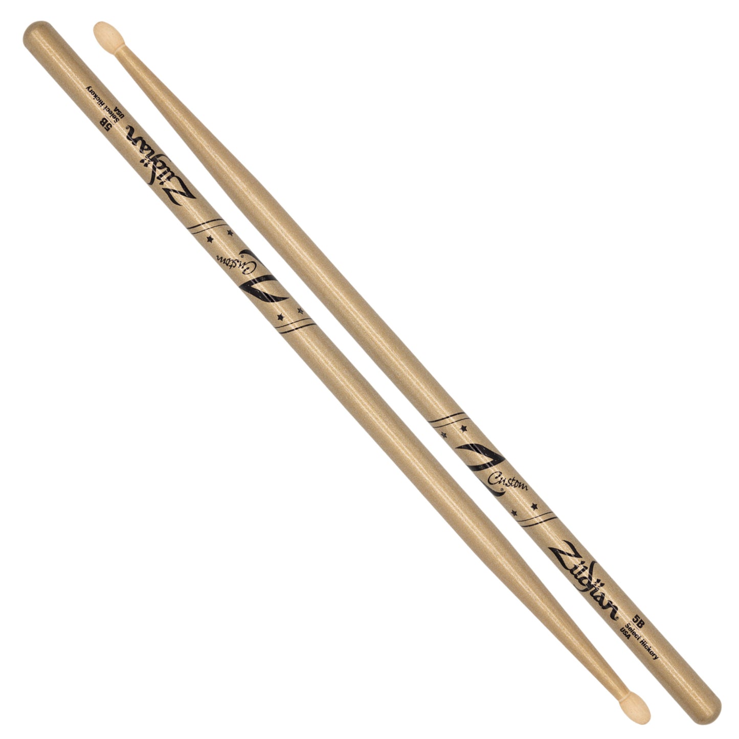 Z Custom LE Drumstick Collection 5B Gold Chroma, Wood Tip