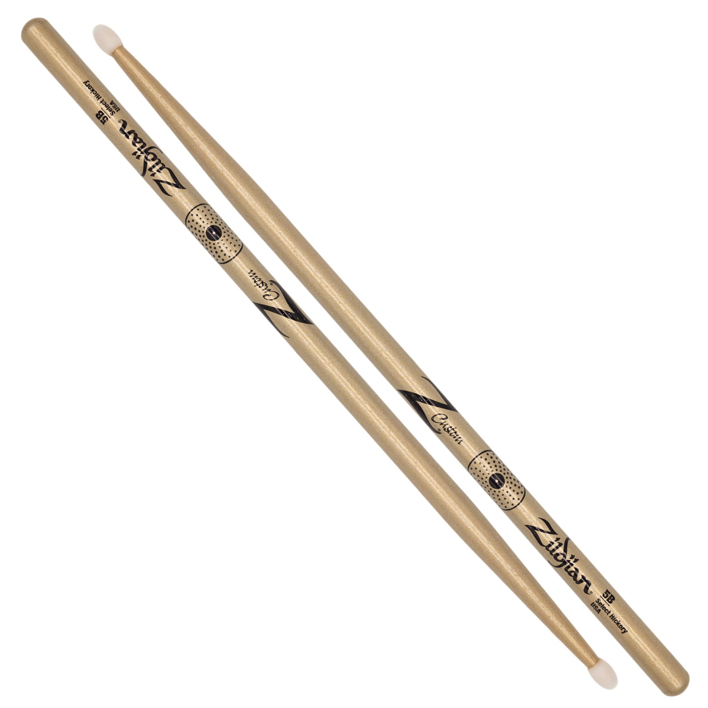 Z Custom LE Drumstick Collection 5B Gold Chroma, Nylon Tip