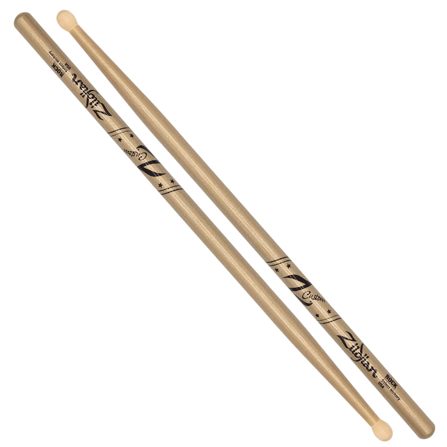 Z Custom LE Drumstick Collection ROCK Gold Chroma, Wood Tip
