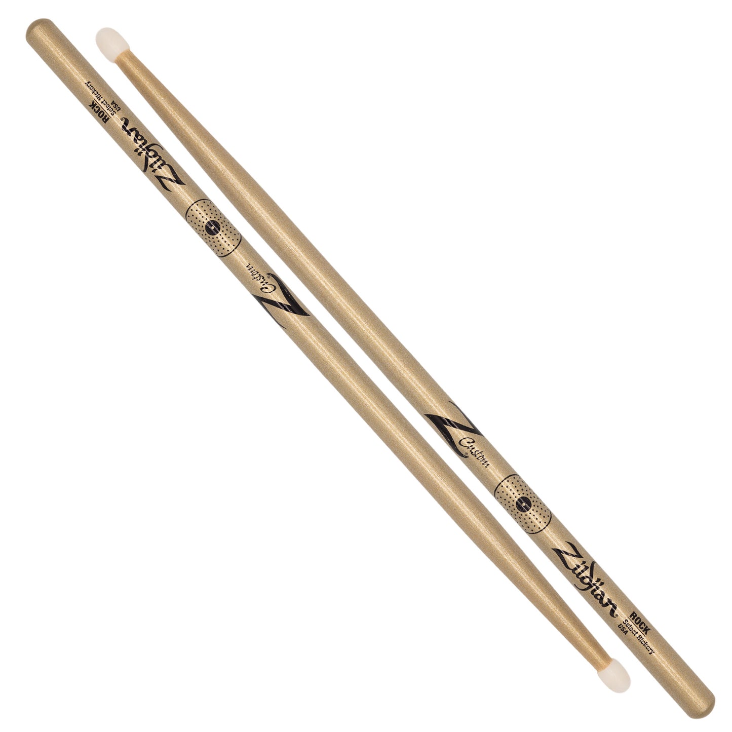 Z Custom LE Drumstick Collection ROCK Gold Chroma, Nylon Tip