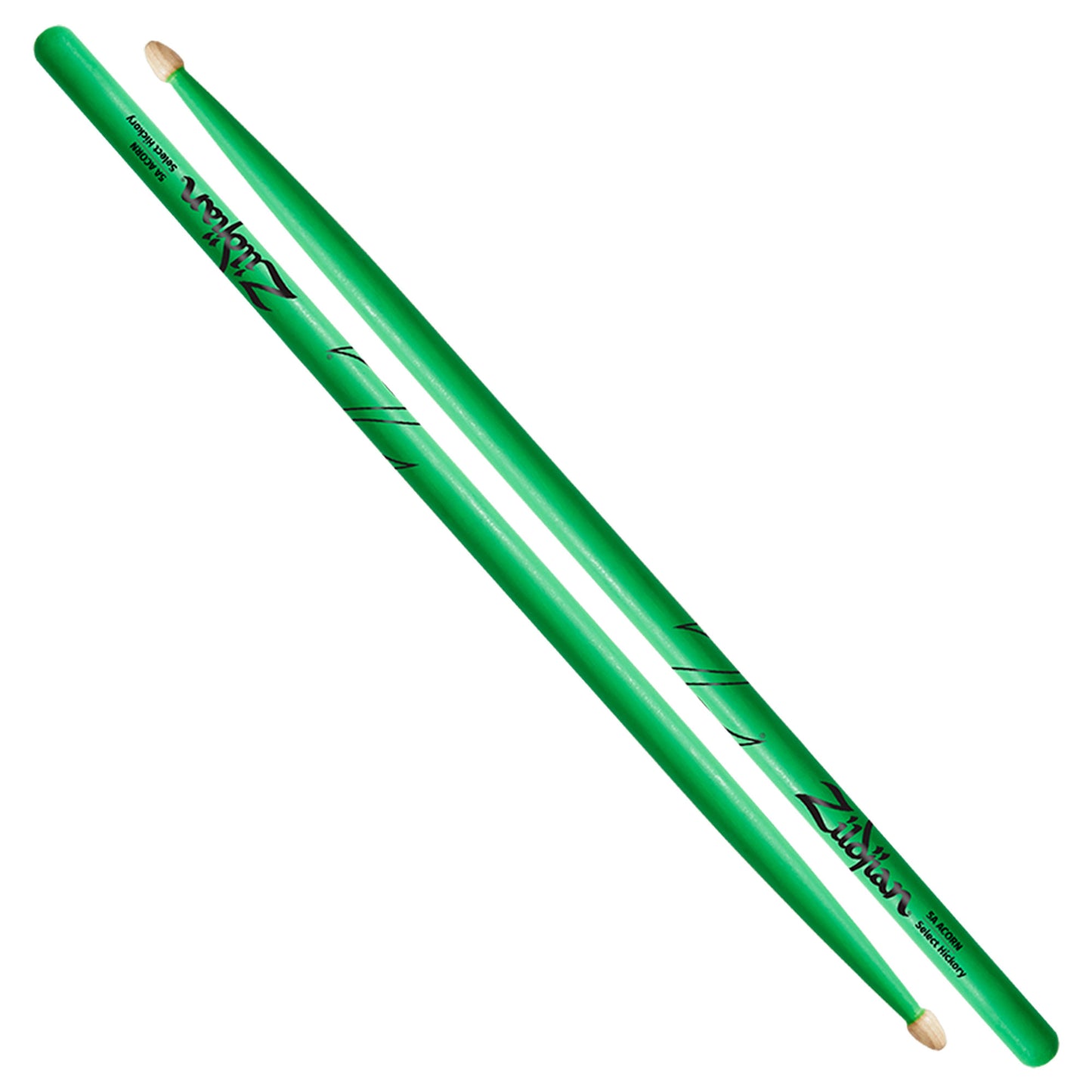 5A Acorn Neon Green Drumsticks